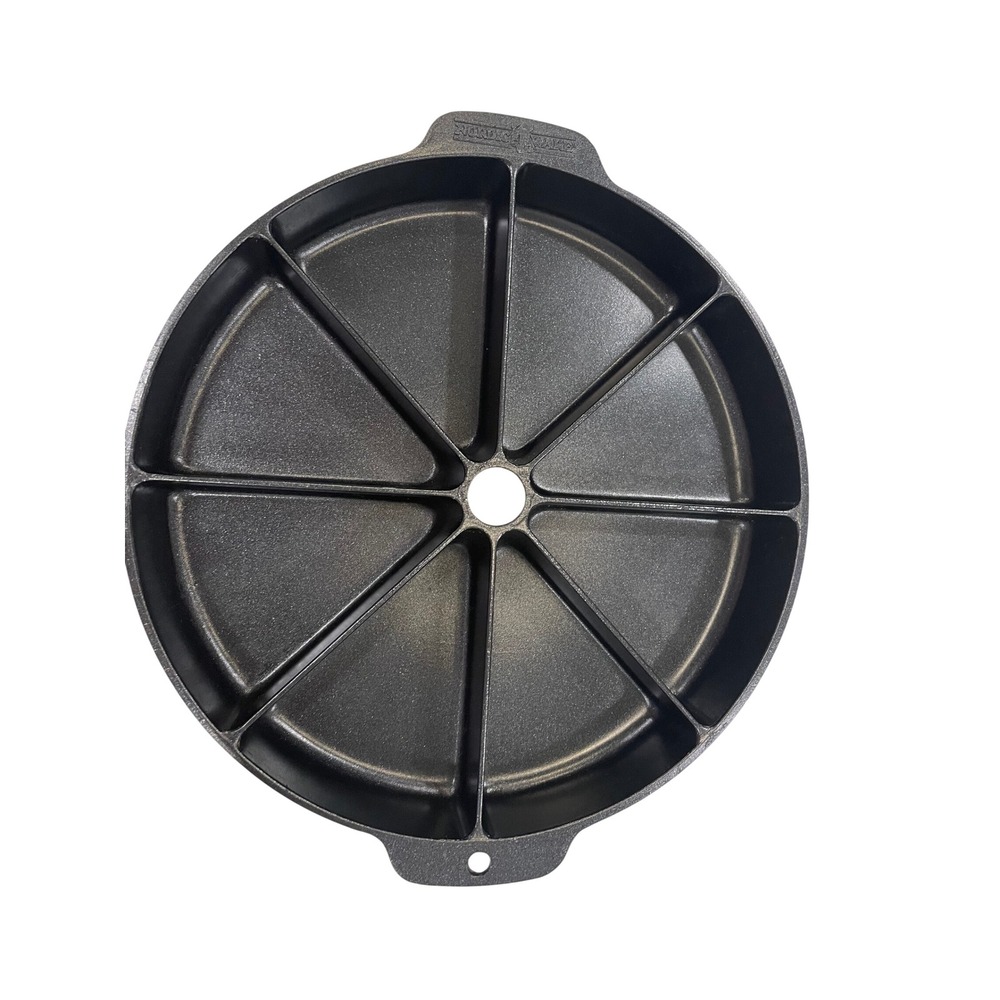 Nordic Ware Cast Aluminum Scottish Scone Cornbread Pan 8 Cavity Nonstick Black